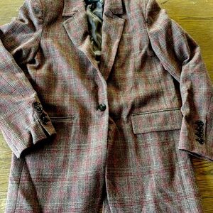 Mango Plaid Women's Blazer